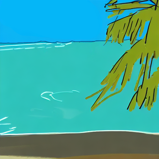 A simple sketch of a beach